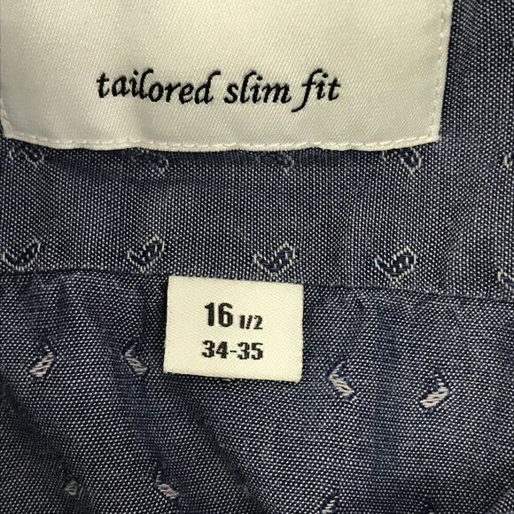 Ben Sherman Tailored Slim Fit Long Sleeve Dress Shirt Men's Size 16.5 / 34-35 - Picture 11 of 13